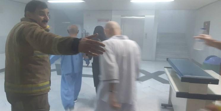 آتش سوزی در بیمارستانی در خیابان سخایی، نجات 20 بیمار از آتش سوزی در بیمارستانی در خیابان سخایی، نجات 20 بیمار از میان دود