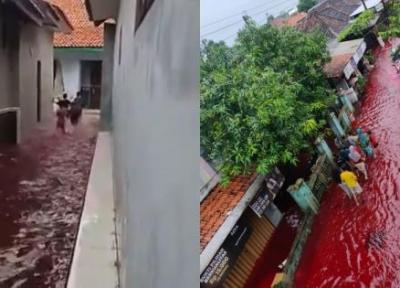راز جاری شدن سیل خون در اندونزی