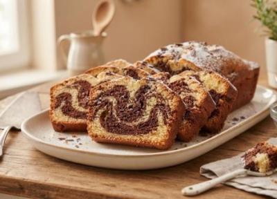 طرز تهیه کیک ماربل دو رنگ